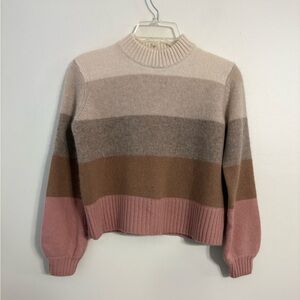 Filoro - Boxy Wide Striped Cashmere Sweater - Size M NWOT